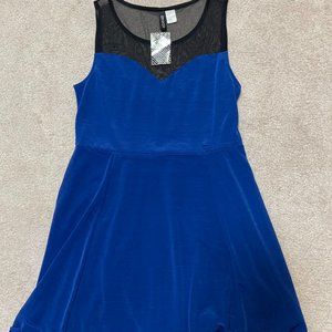 DIVIDED by H&M Midi Dress with Black Netting